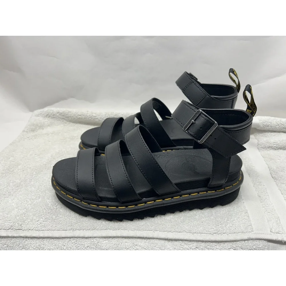 Dr Martens Womens Size 11 Black Blaire Hydro Leather Sandals New